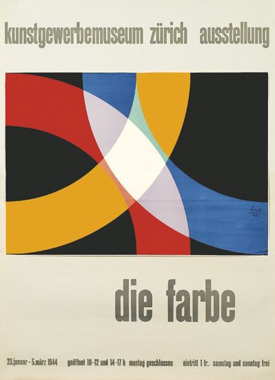 MAX BILL (1908-1994). DIE FARBE. 1944. 50x35 inches, 127x89 cm.